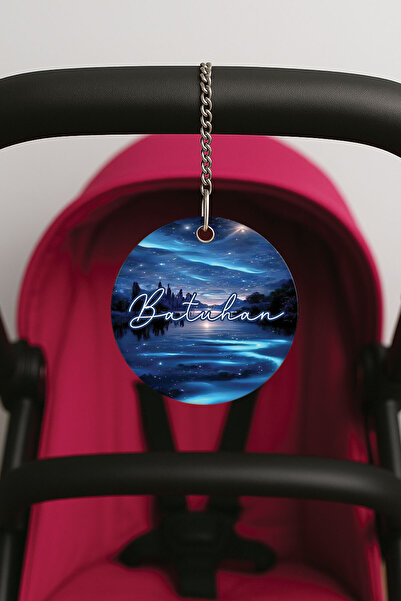 Cekuonline زخرفة مطبوعة على شكل حزام من البليكسي لعربة الأطفال - 10x10 سم NAMESURNAME-85