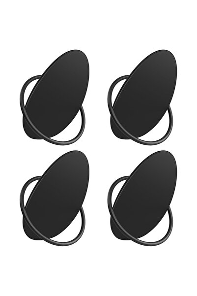 SERSIMO SONGMICS Set of 4 wall hooks, oval steel design, 5 kg per hook, 9x5x7...