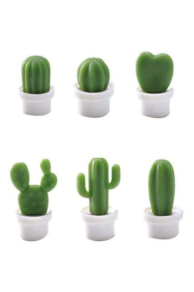 Toolsy Set 6 Magneti de Frigider, Flippy, Model Cactusi in Ghiveci, din ABS s...