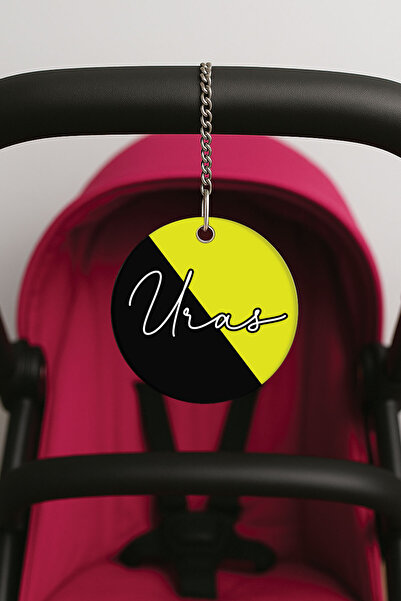 Cekuonline زخرفة مطبوعة على شكل حزام من البليكسي لعربة الأطفال - 10x10 سم NAMESURNAME-96