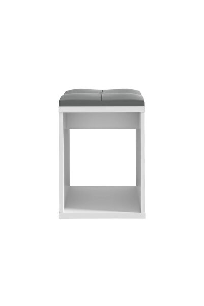SERSIMO Toilet stool with comfortable seat, 30x30x42 cm, white