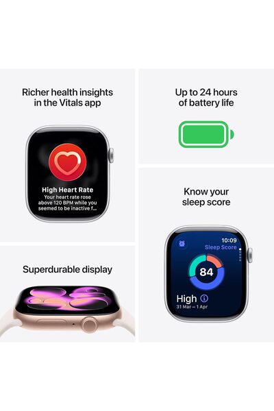 Apple Watch Series 11 GPS 42mm Space Grey Aluminium Case with Black Sport Band - S/M