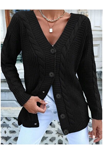 FIRAT KADIN KAZAK V YAKA TRİKO HIRKA