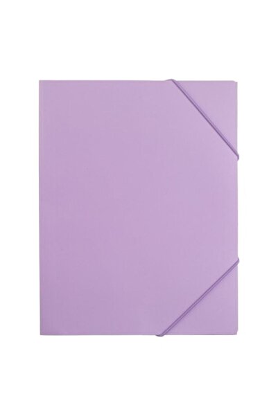 SHOPIENS Embossed Cardboard Folder, Lilac, 24x31 cm, Elastic