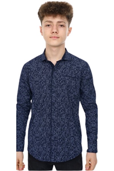 njn قميص منقوش بأكمام طويلة للأولاد