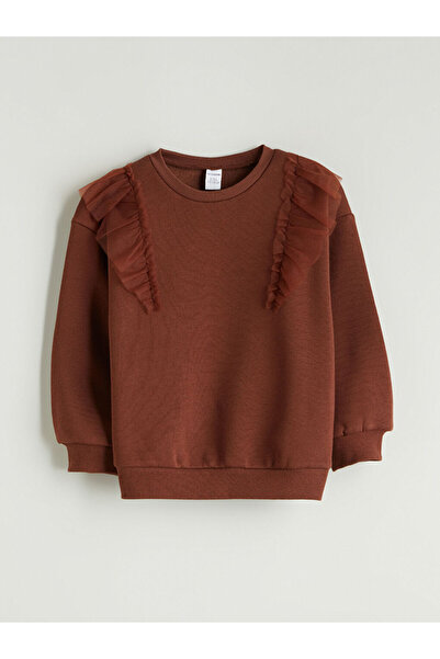 LC Waikiki Δημιουργήστε το στυλ σας από το UZG Store |   Σετ 2 τεμαχίων με φούτερ για κορίτσια με λουλούδια με λαιμόκοψη