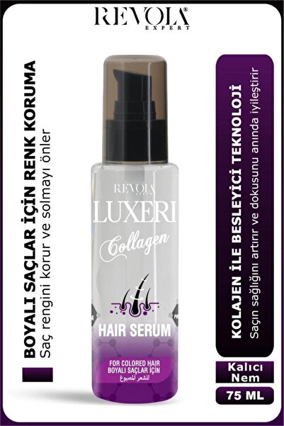 revola Luxeri Boyalı Saçlar İçin Saç Bakım Serumu 75 Ml Kolajen