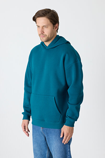 Windy Island Ανδρικό φούτερ oversized 100% βαμβακερό με μαλακή υφή Basic K με κουκούλα