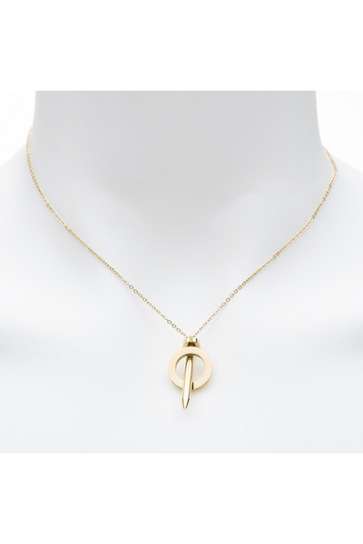 ElectraStore Colier Auriu Cui Și Love