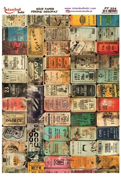İstanbul Hobi ورق ديكور نحاسي 30×42 سم PT-354 لختم النصوص