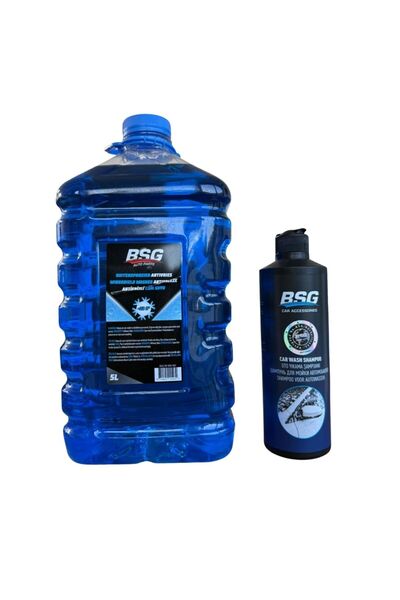 BSG Araç Bakım Seti (Oto Yıkama Şampuanı 500 ml + Kışlık Cam Suyu 5 LT Antifr...