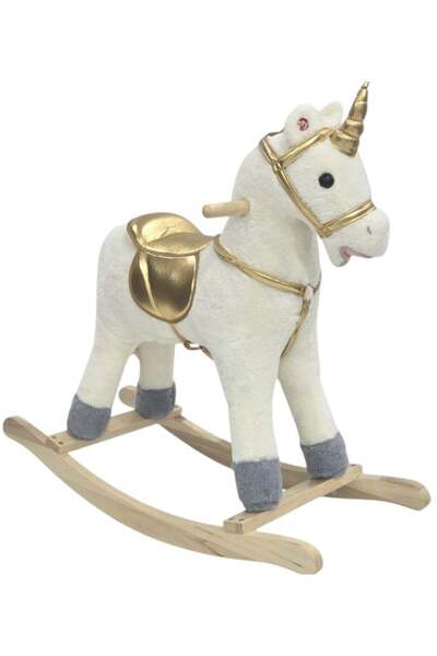 Toybox كرسي هزاز خشبي على شكل حصان وحيد القرن 70x70x30 سم