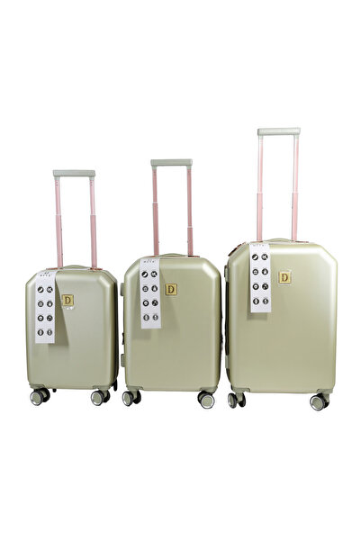 D Dive Hard side Suitcase on Wheels Ultra Lightweight ABS Light Spinner Trolley Case