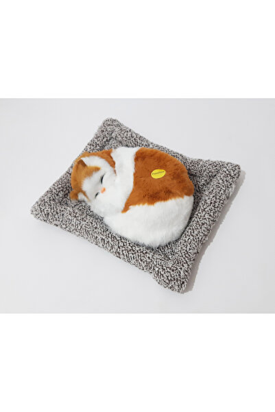 renkli çiçekler Toy Cushioned Lying Meowing Cat Gift for Kids Ornament Decoration for Home Office