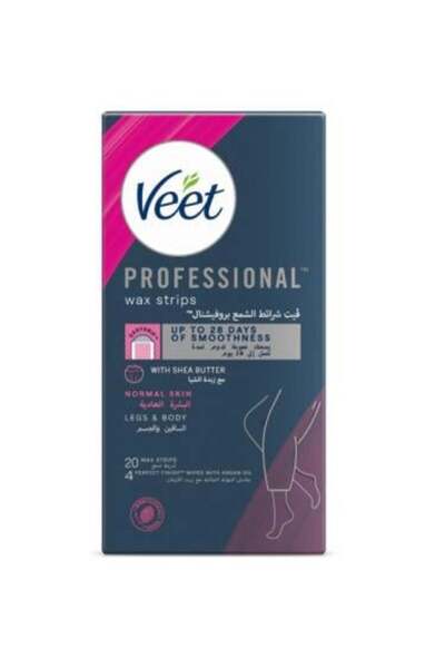 Veet Wax Strips for Hair Removal - Normal Skin, 20 Strips