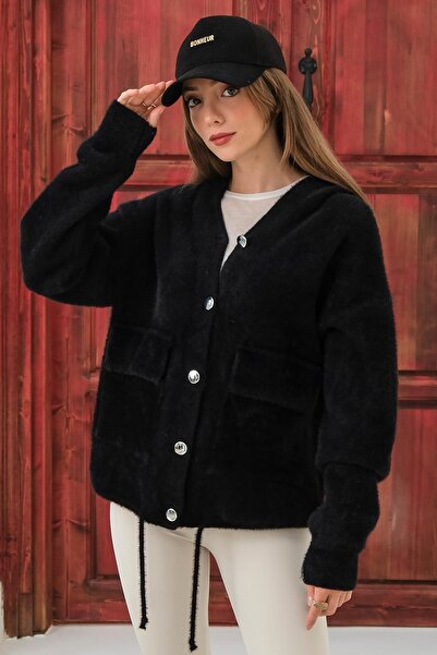 Olcay Μπουφάν με κουκούλα με λεπτομέρεια από δαντέλα σε εμφάνιση ανγκόρας, ov...