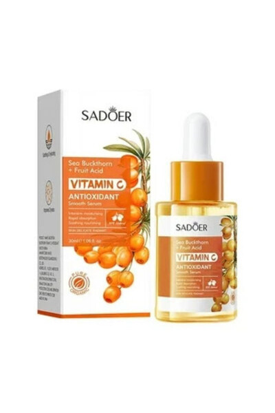 SADOER Ser facial cu vitamina C, extract de cătină și acid din fructe 30 ml
