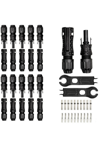 Onuvio Set of 10 MC4 EVO2 Onuvio® Connectors for Photovoltaic Solar Panels, 1...