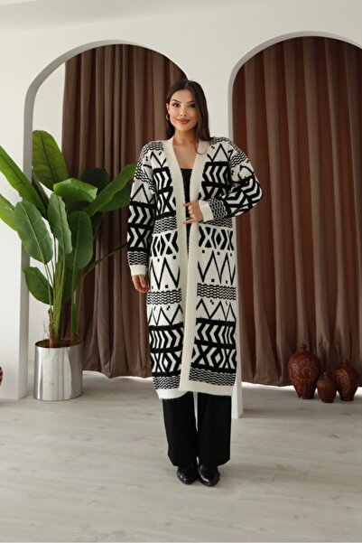 CLB COLLECTION Patterned Long Cardigan