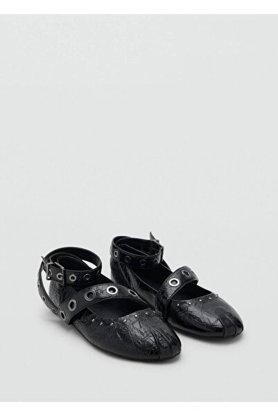 Mango Teen Zımbalı bantlı babet ayakkabı