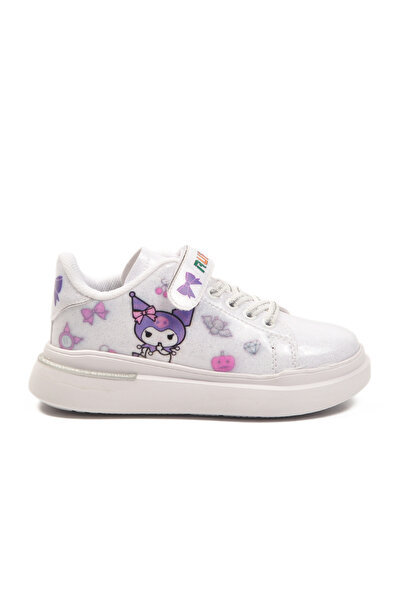 AYAKMOD Pantofi sport pentru fete, din piele lacuită albă, cu velcro, ușoare,...