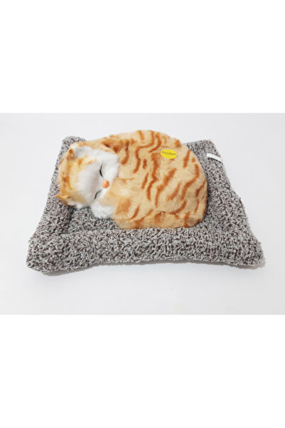 renkli çiçekler Toy Cushioned Lying Meowing Cat Gift for Kids Ornament Decoration for Home Office