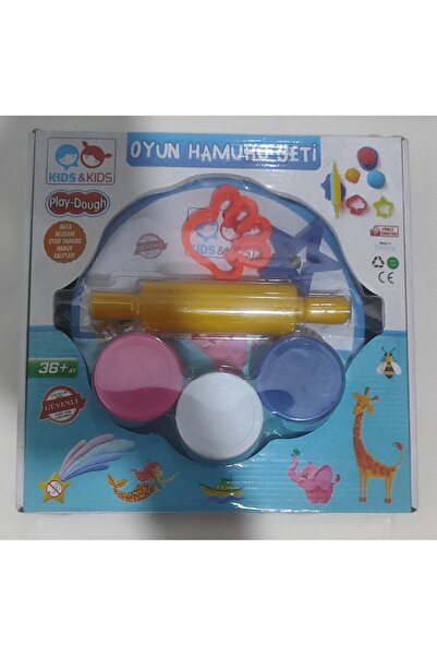 abnturk Yüksek Kalite Merdaneli 3 Adet Oyun Hamuru 2 Adet Şekil Veren Aparatl...