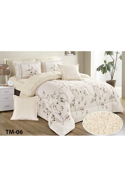 Roshen Double bed sheet set, 6 pieces, velvet, winter fur, quilt size 230*250cm