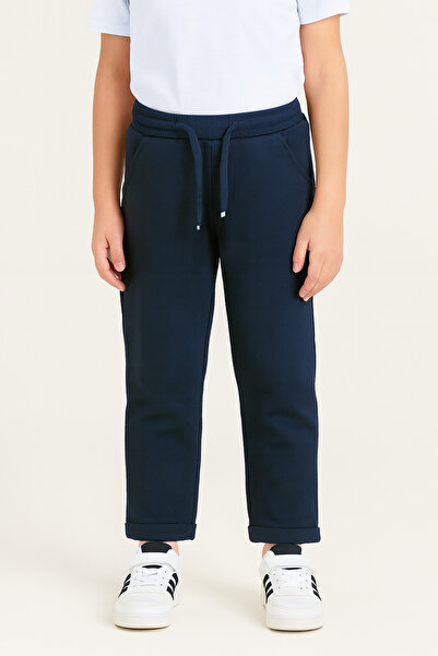 kinderos Lace-Up Jacquard Double-Legged Children's Sweatpants - 1007-08