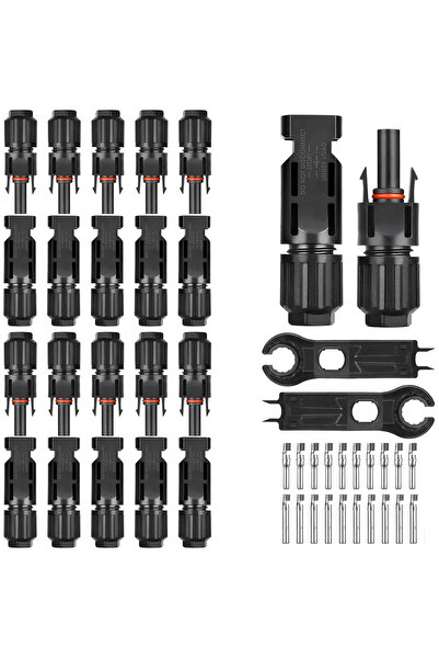 Onuvio Set de 10 conectori MC4 Onuvio® pentru panouri solare fotovoltaice, 1000V 30A, IP67