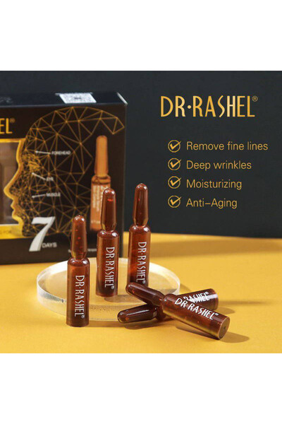 DR.RASHEL Fiole cu ser pentru îngrijirea facială Dr. Rashel cu aur de 24K (2ml x 7 buc)