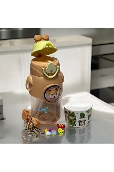 EVİMDM زجاجة مياه للأطفال بحزام لطيف