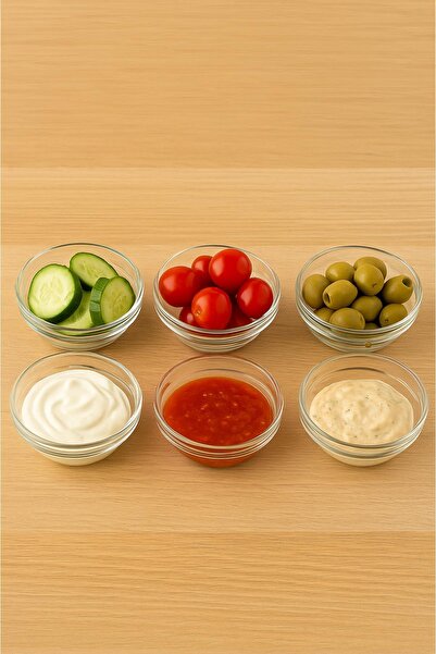 HSDemirci Glass Bowl Set 6 Pieces 155 ml