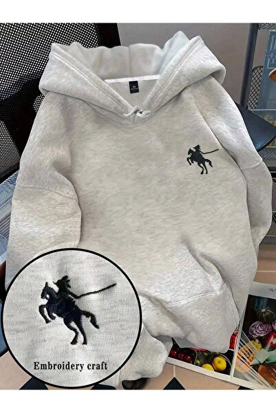StartMore EMERY ROSE Plus Size Women's Embroidered Horse Graphic Drawstring H...