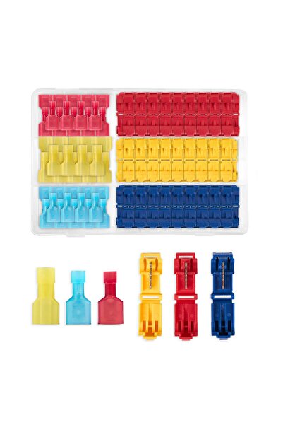 Onuvio Set de 120 de conectori de cablu tip T, conectare rapidă fără tăierea ...