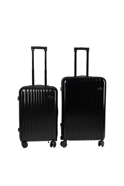 D Dive طقم حقيبة سفر بعجلات من ABS بجوانب صلبة مع قفل، مكون من قطعتين