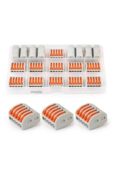 Onuvio Set of 19 Quick connectors with lever for 5-pin electrical installatio...