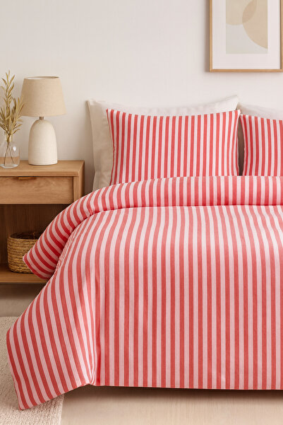 OGİ HOME Aura Pamuk Saten Çift Kişilik Nevresim Takımı