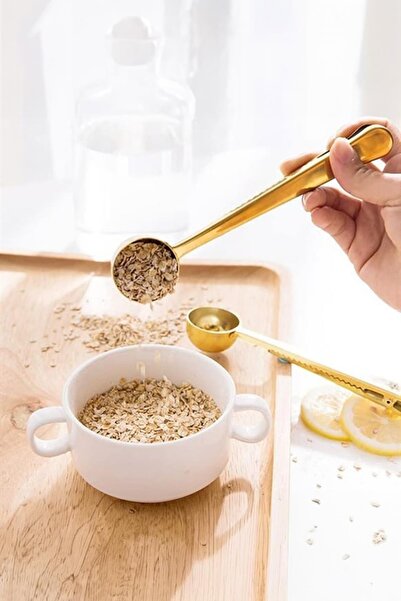 HSDemirci Gold Stainless Steel Measuring Spoon with Latch 15 ml