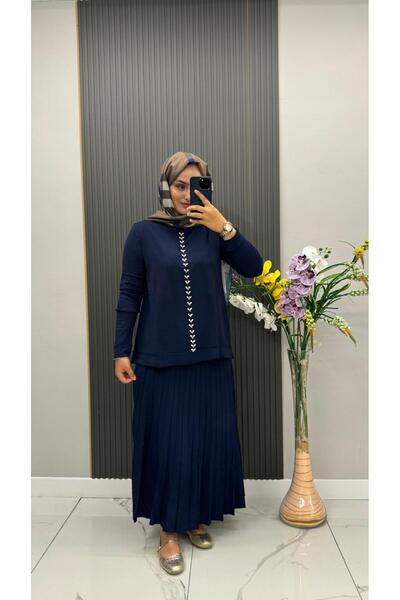 Nuss Merserize Su yolu Taş İşlemeli Etekli Takım