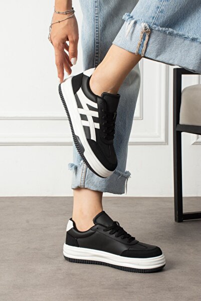 Jagra outdoors Siyah Kadın Günlük Şık Sneaker Spor Ayakkabı