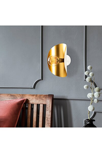 MOİRA إضاءة جدارية حديثة مزخرفة بلون كريمي، إضاءة معدنية مطلية EGER-MR-840