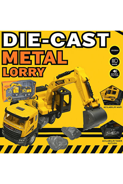 Luminoo آلة بناء قابلة للسحب والإفلات حفارة خلاط مع الصوت والضوء للأعمار 3+