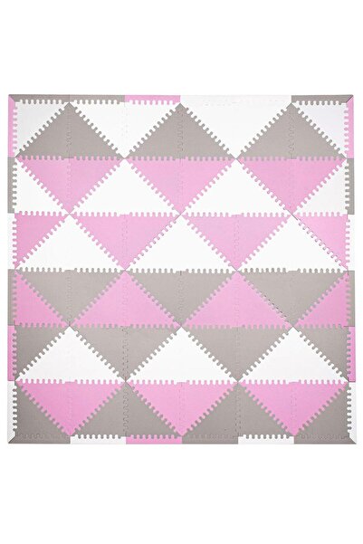 SERSIMO Covor din spumă pentru copii, tip puzzle triunghiular, 96 de piese, 1...