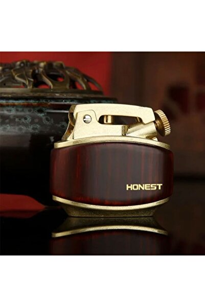 Retro Steampunk Honest Ahşap Şık Benzinli Çakmak
