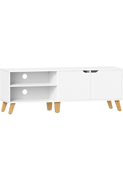 OEM VASAGLE TV Cabinet for up to 65 inches, with 2 doors and adjustable shelf, 40x140x50 cm, white