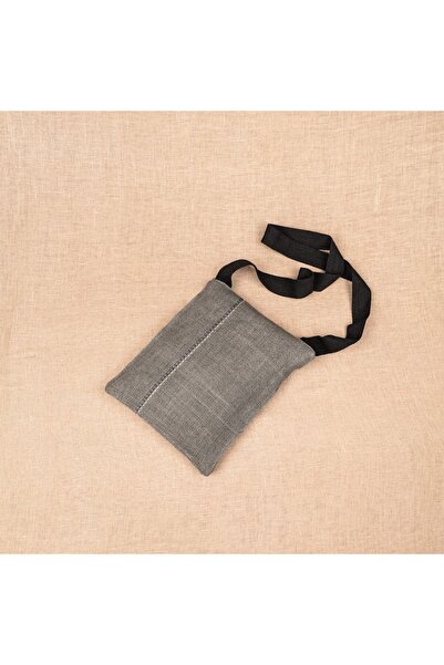 Ohrna Crossbody Medium Gray Tote Bag Natural Cotton & Ajrakh Fabric for Laptop & Daily Essentials