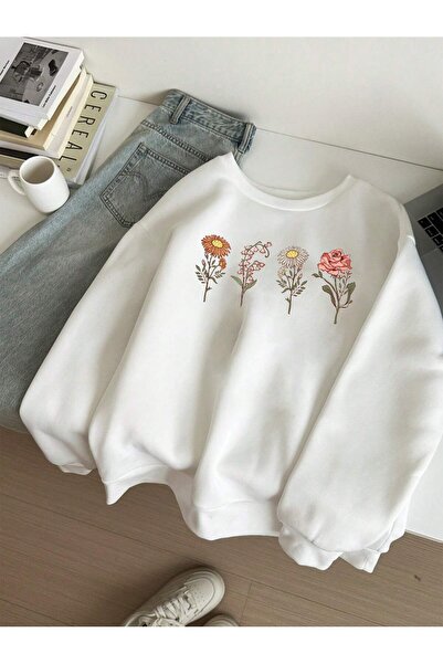 StartMore سترة إيسنس كاجوال بسيطة بطباعة زهور صغيرة، فضفاضة، سميكة، مقاس كبير...