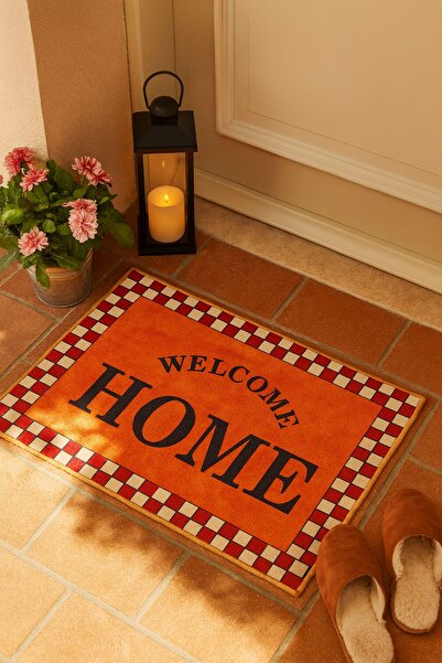 CasaPetra سجادة زخرفية أمام الباب ترحيب بكم في منزلكم مع قاعدة مانعة للانزلاق