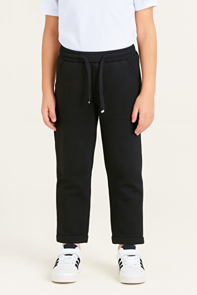 kinderos Lace-Up Jacquard Double-Legged Children's Sweatpants - 1007-08